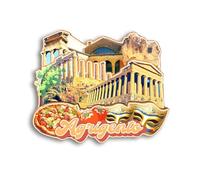 Quwsne Calamita per frigorifero Agrigento Italia, souvenir da viaggio in città, regali turistici, 3D, monumenti classici, artigianato fatto a mano, decorazione per la casa, 1129, QS-CYT-1129