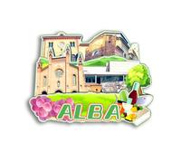 Quwsne Calamita per frigorifero Alba Italia, souvenir da viaggio in città, regali turistici, 3D, monumenti classici, artigianato fatto a mano, decorazione per la casa, 1162