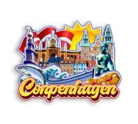 Quwsne Calamita per frigorifero Copenaghen Danimarca, souvenir da viaggio, regali turistici 3D classici monumenti artigianali fatti a mano, decorazione per la casa -2066