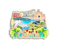 Quwsne Calamita per frigorifero Gaeta Italia, souvenir da viaggio in città, regali turistici, 3D, monumenti classici, artigianato fatto a mano, decorazione per la casa, 1165, QS-CYT-1165