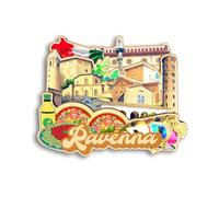 Quwsne Calamita per frigorifero Ravenna, Italia, souvenir da viaggio in città, regali turistici, 3D, monumenti classici, artigianato fatto a mano, decorazione per la casa, 1116, QS-CYT-1116