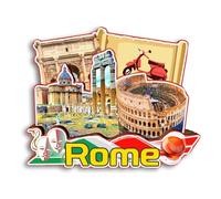 Quwsne Calamita per frigorifero Roma Italia magnete da frigorifero souvenir di viaggio città regali turistici 3D classici punti di riferimento artigianali fatti a mano decorazione domestica -3613