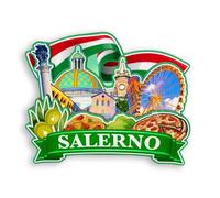 Quwsne Calamita per frigorifero Salerno Italia, souvenir da viaggio in città, regali turistici, 3D, monumenti classici, artigianato fatto a mano, decorazione per la casa -1299, QS-WC-1299