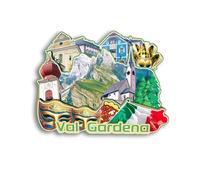 Quwsne Calamita per frigorifero Val Gardena Italia, souvenir di viaggio in città, regali turistici, 3D, monumenti classici, artigianato fatto a mano, decorazione per la casa, 1172