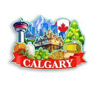 Quwsne Calgary Canada magnete frigorifero souvenir città viaggi regali turistici 3D monumenti classici fatti a mano artigianato decorazione casa -1853
