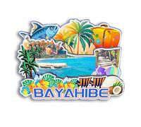 Quwsne Magnete da frigorifero Bayahibe Repubblica Dominicana Magnete da frigorifero souvenir da viaggio in città regali turistici 3D classici punti di riferimento artigianali fatti a mano decorazione