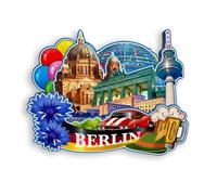 Quwsne Magnete da frigorifero Berlino Germania magnete da frigorifero souvenir di viaggio città regali turistici 3D classici punti di riferimento artigianali fatti a mano decorazione della casa -1167