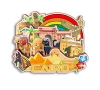 Quwsne Magnete da frigorifero Cairo Egitto, souvenir da viaggio in città, regali turistici, 3D, monumenti classici, artigianato fatto a mano, decorazione per la casa -2908