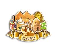 Quwsne Magnete da frigorifero Cairo Egitto, souvenir da viaggio in città, regali turistici, 3D, monumenti classici, artigianato fatto a mano, decorazione per la casa -2907