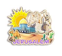 Quwsne Magnete da frigorifero Gerusalemme Israele Magnete da frigorifero souvenir da viaggio in città regali turistici 3D classici monumenti artigianali fatti a mano decorazione per la casa2008