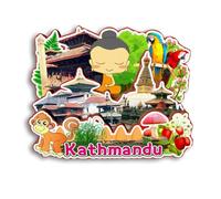 Quwsne Magnete da frigorifero Kathmandu Nepal, souvenir da viaggio, regali turistici 3D, monumenti classici fatti a mano, decorazione per la casa -2600