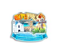 Quwsne Magnete da frigorifero Lampedusa e Linosa Italia, souvenir da viaggio in città, regali turistici, 3D, monumenti classici, artigianato fatto a mano, decorazione per la casa, 1169
