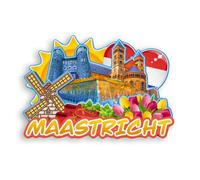 Quwsne Magnete da frigorifero Maastricht Paesi Bassi magnete da frigorifero souvenir di viaggio in città regali turistici 3D classici monumenti artigianali fatti a mano decorazione della casa -1978