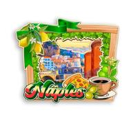 Quwsne Magnete da frigorifero Napoli Italia magnete da frigorifero souvenir di viaggio città regali turistici 3D classici punti di riferimento artigianali fatti a mano decorazione della casa -1266