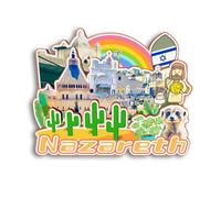 Quwsne Magnete da frigorifero Nazareth Israele magnete da frigorifero souvenir da viaggio città regali turistici 3D classici monumenti artigianali fatti a mano decorazione della casa 2010