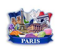 Quwsne Magnete da frigorifero Parigi Francia magnete da frigorifero souvenir di viaggio città regali turistici 3D classici monumenti artigianali fatti a mano decorazione domestica -1314