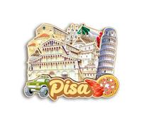 Quwsne Magnete da frigorifero Pisa Italia, souvenir da viaggio in città, regali turistici, 3D, monumenti classici, artigianato fatto a mano, decorazione per la casa, 1096, QS-CYT-1096
