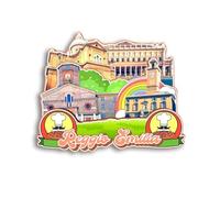 Quwsne Magnete da frigorifero Reggio Emilia Italia, souvenir di viaggio in città, regali turistici, 3D, monumenti classici, artigianato fatto a mano, decorazione per la casa, 1113, QS-CYT-1113