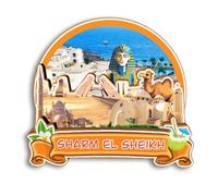 Quwsne Magnete da frigorifero Sharm El Sheikh Egitto Magnete da frigorifero souvenir da viaggio in città regali turistici 3D classici punti di riferimento artigianali fatti a mano decorazione per la