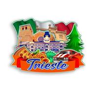 Quwsne Magnete da frigorifero Trieste Italia magnete da frigorifero souvenir da viaggio in città regali turistici 3D classici monumenti artigianali fatti a mano decorazione domestica -1292