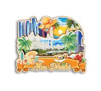 Quwsne Magnete per frigorifero Abu Dhabi Emirati Arabi Uniti, souvenir di viaggio in città, regali turistici, 3D, monumenti classici fatti a mano, decorazione per la casa -2663