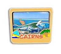 Quwsne Magnete per frigorifero Cairns Australia, souvenir da viaggio in città, regali turistici, 3D, monumenti classici, artigianato fatto a mano, decorazione per la casa -2756