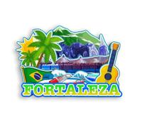 Quwsne Magnete per frigorifero Fortaleza Brasile, souvenir da viaggio in città, regali turistici, 3D, monumenti classici, artigianato fatto a mano, decorazione per la casa, 1916