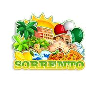 Quwsne Magnete per frigorifero Sorrento Italia, souvenir da viaggio in città, regali turistici, 3D, monumenti classici, artigianato fatto a mano, decorazione per la casa -1260