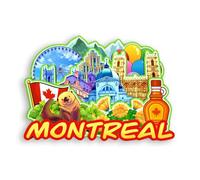 Quwsne MTS Magnete per frigorifero Montreal Canada Magneti decorativi per città, viaggi, souvenir, regali turistici, 3D, luoghi classici fatti a mano, decorazione per la casa -1852