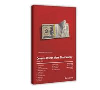 QUXDJZ Meek Mill - Dreams Worth More Than Money - Poster personalizzato su tela, stampa artistica da parete per soggiorno e camera da letto, 60 x 90 cm