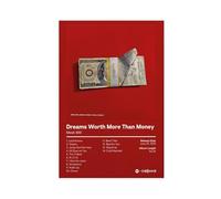 QUXDJZ Meek Mill - Dreams Worth More Than Money - Poster personalizzato su tela, stampa artistica da parete per soggiorno e camera da letto, 50 x 75 cm