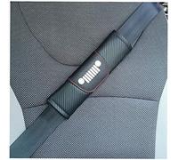 QUXING 2 Pezzi Carbonio Imbottiture Cinture di Sicurezza, per Jeep Wrangler Patriot Compass Renegade Rubicon TrailHawk Copri Cintura di Sicurezza Traspirante Morbido Morbido Accessori