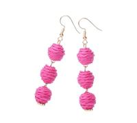 QUXVUIS 1 paio di orecchini a gancio intrecciati per adolescenti, orecchini a bottone con ciondolo boemo, moglie, anniversario, gioielli per ufficio, regali personalizzati, Rosa rossa