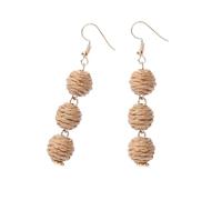 QUXVUIS 1 paio di orecchini a gancio intrecciati per adolescenti, orecchini a bottone con ciondolo boemo, moglie, anniversario, gioielli per ufficio, regali personalizzati, Caffè