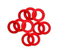 QUXVUIS 1 set di guarnizioni del tubo dell'acqua, collegamento stretto, rondella in pelle dal design aerodinamico, Rosso