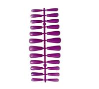QUXVUIS 1 Set Strisce per unghie di strada di colore T-shape Schede adesive extra lunghe Copertura completa Ballerina Style Art Decalcomanie fai da te per le donne ragazze , viola brillante