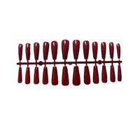 QUXVUIS 1 Set Strisce per unghie di strada di colore T-shape Schede adesive extra lunghe Copertura completa Ballerina Style Art Decalcomanie fai da te per le donne ragazze , vino rosso