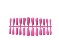 QUXVUIS 1 Set Strisce per unghie di strada di colore T-shape Schede adesive extra lunghe Copertura completa Ballerina Style Art Decalcomanie fai da te per le donne ragazze , rosa brillante