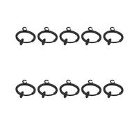 QUXVUIS 10 paia di convertitori per fili per orecchio con anello per orecchini a clip traforati fatti a mano, accessori per adattatori per orecchini molla, Nessun bronzo appeso, 13MM