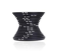 QUXVUIS 18 Pezzi Obiettivo della Fotocamera Up Down Step Anelli Set Professional Connect Parte 37-82mm Filtro Adattatore Fotocamere Raccordi