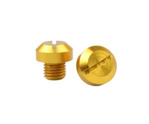 QUXVUIS 2 pezzi Moto CNC Processo Lega di alluminio Specchietto retrovisore Tappi per fori Viti Bulloni resistenti all'usura Coperture Buona tenuta, Oro