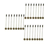 QUXVUIS 24 Pezzi Piatti Rotondi Vassoio Spille Spille di Sicurezza in Acciaio Per Inox Vestiti Cappelli per Artigianato Fai-da-te Accessori Regali, Bronzo, Tappo tubo tondo