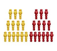 QUXVUIS 26x Giocattoli da Calcio Balilla per Uomini, Parti per Tavolo da Calcio Balilla, Gioco di Compleanno, Giocattolo Bianco, Rosso Giallo, 107x36mm