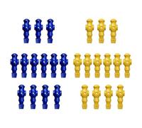 QUXVUIS 26x Giocattoli da Calcio Balilla per Uomini, Parti per Tavolo da Calcio Balilla, Gioco di Compleanno, Giocattolo Bianco, Giallo Blu, 107x36mm