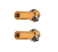 QUXVUIS 2x Lega di alluminio M3 Giunto per estremità asta 3MM Foro testa a sfera per camion auto RC Pezzo di ricambio Hop-up Modello Accessorio Tirante, D'oro