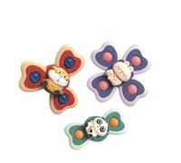 QUXVUIS 3 Pezzi per Spinner Toy Sicuro Mestiere Squisito Progettato per i Bambini Costume da Bagno Sucker per Spinner TPE Giocattoli da Bagno Giocattolo Giocattolo per Bambini, 2+3+4 Foglie