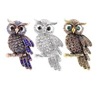 QUXVUIS 3 pz/set Vintage Cat Spilla Spilla Con Strass Scintillanti Per Le Donne Gioielli Liquidazione Che Simboleggia Saggezza In Lega di Gatto Spilli