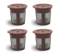QUXVUIS 4pec, accessorio per di caffè. Macina e prepara in modo semplice, compatibile. Adatto per filtri per caffè permanenti, Marrone