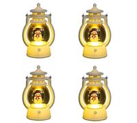 QUXVUIS 4pec, Luci di Natale, Luci, Decorazioni Impermeabili, Stile, Antivento Decorative, per Cortile, Decorazioni per Soggiorno, C-Bianco, Pupazzo di neve