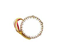 QUXVUIS Accessorio per danza classica rosso, realizzato a mano con cura, che offre ai ballerini un equilibrio tra Per eleganza e potenza. Tamburello portatile, tamburo, rosso, 8 pollici